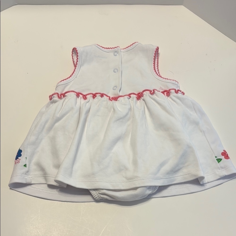 Absorba White Baby Dress with Pink Accents - Picture 6 of 6